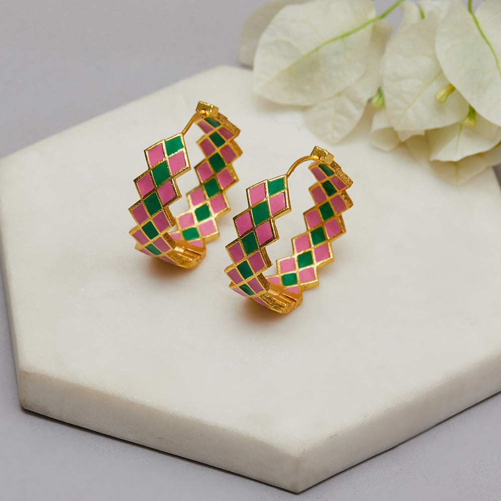 Buy Elegant Gold Pattern Peacock Design Party Wear White Stone Stud Earrings  for Girls